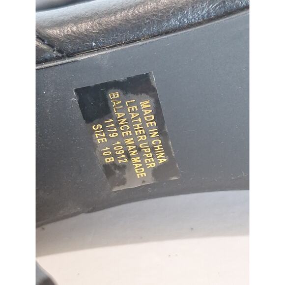 Newport News Black Leather Slouch Heeled Boots Women’s 10B Pointed Toe - Picture 5 of 5